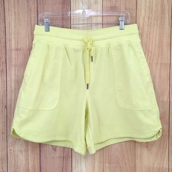 ATHLETA Farallon Midi Short, Yellow Sz L - Picture 1 of 7